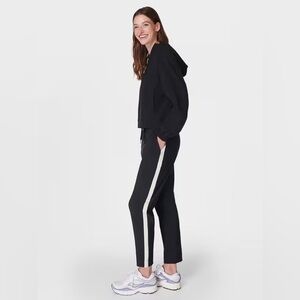 Sweaty Betty Black Explorer Side Stripe Trousers